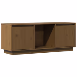 vidaXL Mobile Porta TV Ambra 110,5x35x44 cm in Legno Massello di Pino - Vista aggiuntiva 2