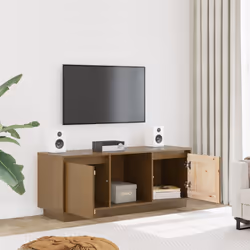 vidaXL Mobile Porta TV Ambra 110,5x35x44 cm in Legno Massello di Pino - Vista aggiuntiva 3