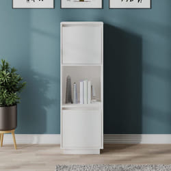 vidaXL Credenza Bianca 38x35x117 cm in Legno Massello di Pino