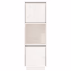 vidaXL Credenza Bianca 38x35x117 cm in Legno Massello di Pino - Vista aggiuntiva 3