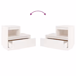 VidaXL 814377 comodino Bianco - Vista aggiuntiva 7