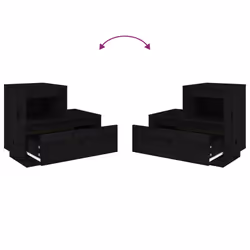 VidaXL 814383 comodino Nero - Vista aggiuntiva 7