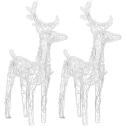 Vidaxl - Renne di Natale 2 pz Bianco Caldo 80 led in Acrilico