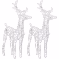 Create una bellissima esposizione nel vostro giardino durante le festività natalizie con queste adorabili renne di Natale lum ...