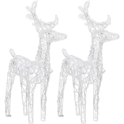 Vidaxl - Renne di Natale 2 pz Bianco Freddo 80 led in Acrilico
