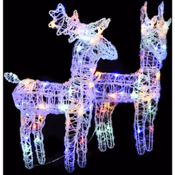 Create una bellissima esposizione nel vostro giardino durante le festività natalizie con queste adorabili renne di Natale lum ...