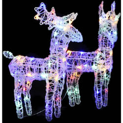 Vidaxl - Renne di Natale 2 pz Multicolore 80 led in Acrilico