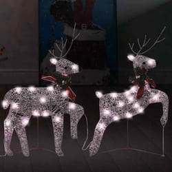Renne di Natale 2 pz Oro 40 led Vidaxl