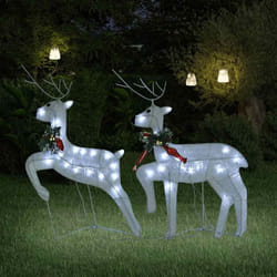 Vidaxl - Decorazione Natalizia, Renne di Natale 2 pz Bianco 40 led 4628