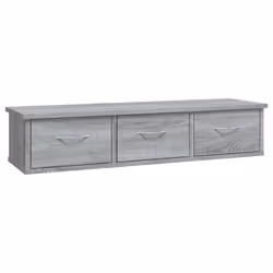vidaXL Mobile a Muro Grigio Sonoma 88x26x18,5 cm in Legno Multistrato - Vista aggiuntiva 2