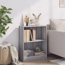 vidaXL Libreria Grigio Sonoma 60x24x76 cm in Legno Multistrato - Vista aggiuntiva 3