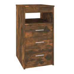 vidaXL Cassettiera Rovere Fumo 40x50x76 cm in Legno Multistrato - Vista aggiuntiva 2