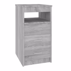 vidaXL Cassettiera Grigio Sonoma 40x50x76 cm in Legno Multistrato - Vista aggiuntiva 2