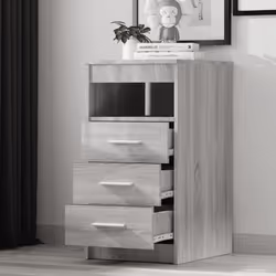 vidaXL Cassettiera Grigio Sonoma 40x50x76 cm in Legno Multistrato - Vista aggiuntiva 3