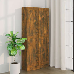 vidaXL Comodino Rovere Fumo 82,5x30,5x185,5 cm in Legno Multistrato