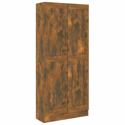vidaXL Comodino Rovere Fumo 82,5x30,5x185,5 cm in Legno Multistrato - Vista aggiuntiva 2