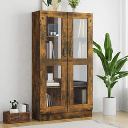 vidaXL Mobile Vetrina Rovere Fumo 82,5x30,5x150cm in Legno Multistrato