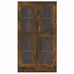 vidaXL Mobile Vetrina Rovere Fumo 82,5x30,5x150cm in Legno Multistrato - Vista aggiuntiva 3