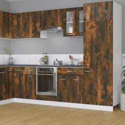 Pensile in Vetro Rovere Fumo 60x31x60 cm Legno Multistrato Vidaxl 56472