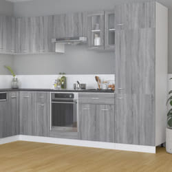 Pensile in Vetro Grigio Sonoma 60x31x60 cm Legno Multistrato Vidaxl 76984