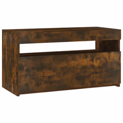 vidaXL Mobile Porta TV con Luci LED Rovere Fumo 75x35x40 cm - Vista aggiuntiva 2