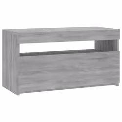 vidaXL Mobile Porta TV con Luci LED Grigio Sonoma 75x35x40 cm - Vista aggiuntiva 2