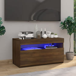 Vidaxl - Mobile Porta tv con Luci led Rovere Marrone 75x35x40 cm 43332