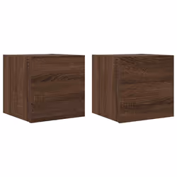 vidaXL Armadietti TV Montati a Parete 2pz Rovere Marrone 30,5x30x30 cm - Vista aggiuntiva 2