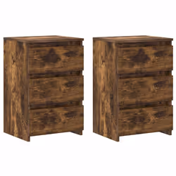 vidaXL Comodini Rovere Fumo 2 pz 40x35x62,5 cm in Legno Multistrato - Vista aggiuntiva 2