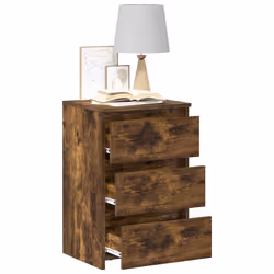 vidaXL Comodini Rovere Fumo 2 pz 40x35x62,5 cm in Legno Multistrato - Vista aggiuntiva 3