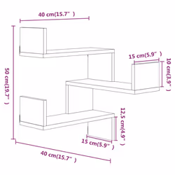 VidaXL 815206 scaffale Legno Grigio - Vista aggiuntiva 8