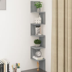Mensola angolare da 5 ripiani ideale per ogni angolo della casa vari colori colore: Grigio