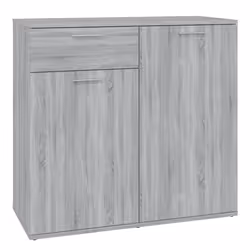 vidaXL Credenza Grigio Sonoma 80x36x75 cm in Legno Multistrato - Vista aggiuntiva 2