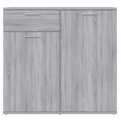 vidaXL Credenza Grigio Sonoma 80x36x75 cm in Legno Multistrato - Vista aggiuntiva 3