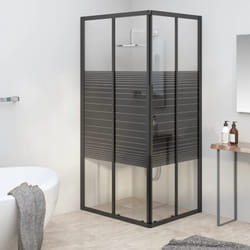 Vidaxl - Box Doccia a Righe esg 90x70x180 cm Nero