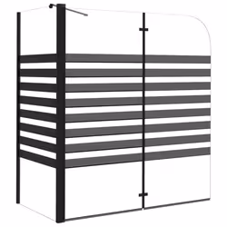 vidaXL Box Doccia a Strisce 120x68x130 cm in Vetro Temperato - Vista aggiuntiva 2