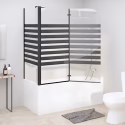 vidaXL Box Doccia a Strisce 120x68x130 cm in Vetro Temperato - Vista aggiuntiva 3