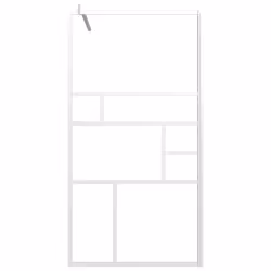 vidaXL Parete per Doccia Walk in 100x195 cm in Vetro ESG Bianco - Vista aggiuntiva 3