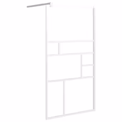 vidaXL Parete per Doccia Walk in 115x195 cm in Vetro ESG Bianco - Vista aggiuntiva 2