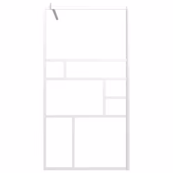 vidaXL Parete per Doccia Walk in 115x195 cm in Vetro ESG Bianco - Vista aggiuntiva 3