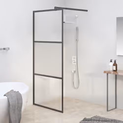 Date un nuovo look estetico al vostro bagno con questa moderna parete per doccia walk in con vetro ESG! Materiale pregiato: L ...