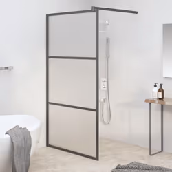 Date un nuovo look estetico al vostro bagno con questa moderna parete per doccia walk in con vetro ESG! Materiale pregiato: L ...