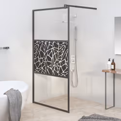 Date un nuovo look estetico al vostro bagno con questa moderna parete per doccia walk in con vetro ESG! Materiale pregiato: L ...