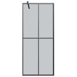 vidaXL Cabina Doccia 90x195 cm Vetro Temperato Scuro - Vista aggiuntiva 3