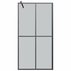 vidaXL Cabina Doccia 100x195 cm Vetro Temperato Scuro - Vista aggiuntiva 3