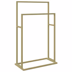 vidaXL Portasciugamani da Pavimento Oro 48x24x78,5 cm in Ferro - Vista aggiuntiva 2