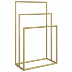 vidaXL Portasciugamani da Pavimento Oro 48x24x79cm in Ferro - Vista aggiuntiva 2