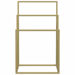 vidaXL Portasciugamani da Pavimento Oro 48x24x79cm in Ferro - Vista aggiuntiva 3
