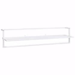 vidaXL Portasciugamani Bianco 95x25x22 cm in Ferro - Vista aggiuntiva 2
