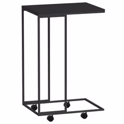 vidaXL Tavolino con Ruote Nero 40x30x63,5cm in Legno Ingegnerizzato - Vista aggiuntiva 2